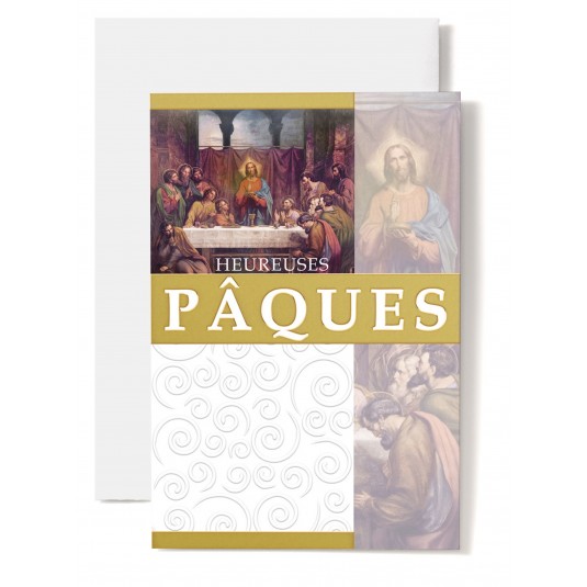 Carte Double P&acirc;ques Tableau de la C&egrave;ne (j&eacute;sus en orange)