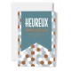 Carte Double Anniversaire Ruban vert sur hegaxones