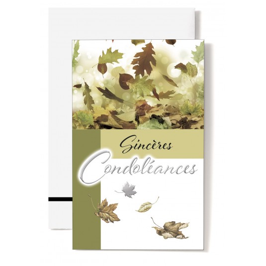 Mignonette Condol&eacute;ances Feuilles d'automne tombant au sol