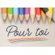 Mini Carte Crayons de couleur sur une feuille