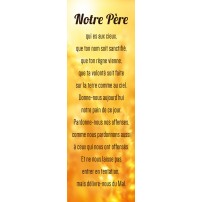 Signet Le Notre Père sur fond jaune