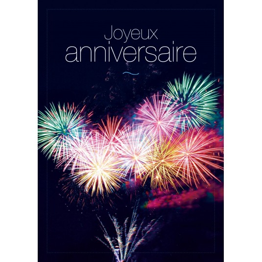 Carte Avec Message Feu d'artifice