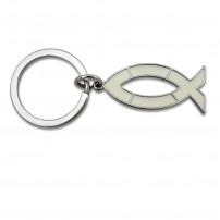 Porte-clé "Ichtus" couleur argent