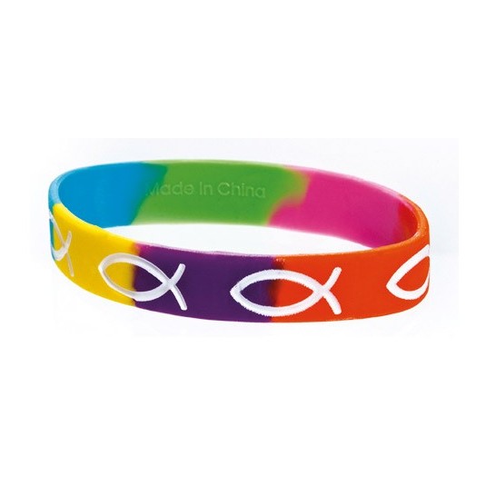 Bracelet silicone multicolore Ichtus multicolore 180mm