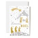 Carte double Heureux Noël Crèche, mages