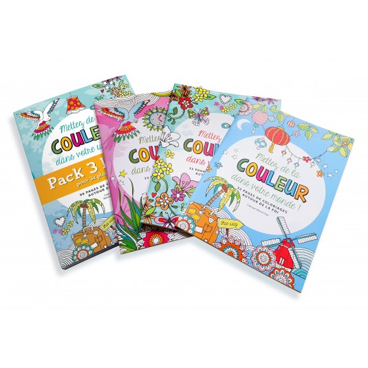 Pack 3 livres Mettez de la couleur !