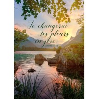 CARTE VB : Soleil couchant sur un lac au pied des montagnes